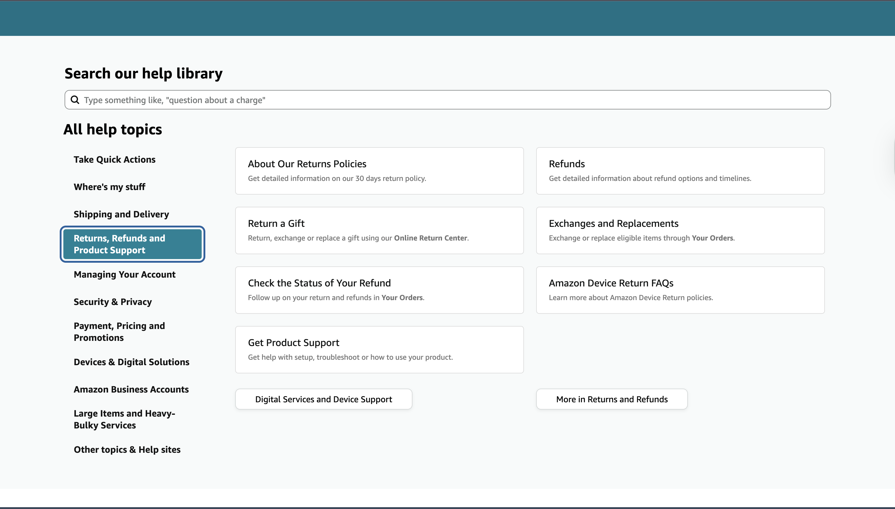 Amazon help library omnichannel customer support