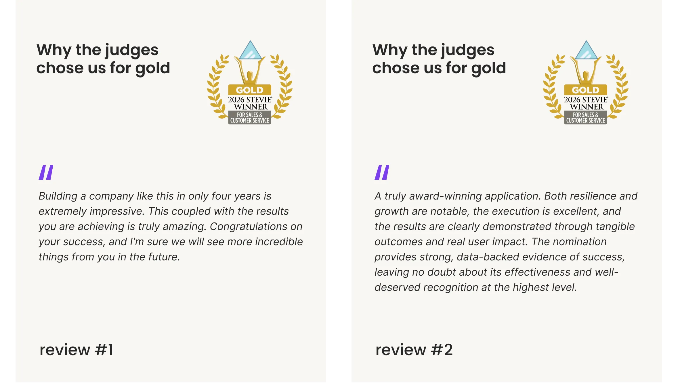 EverHelp Gold Stevie Award 2026