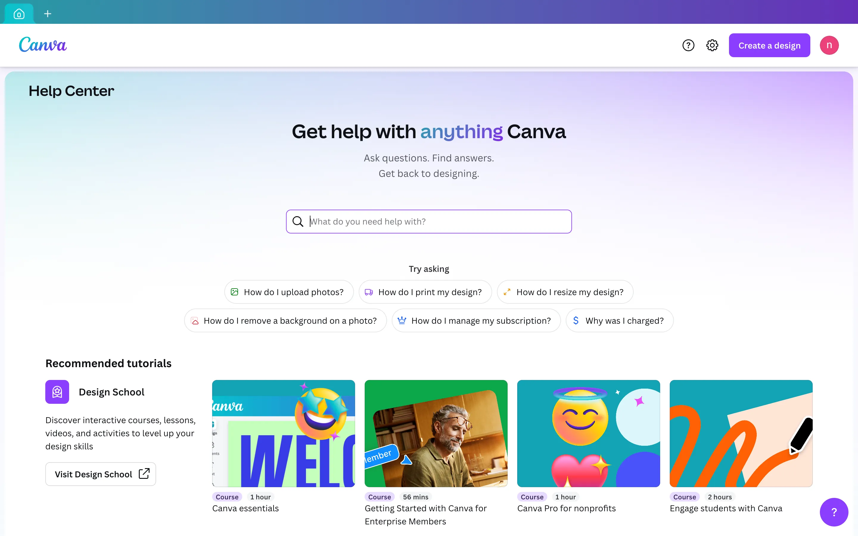 Canva knowledge base