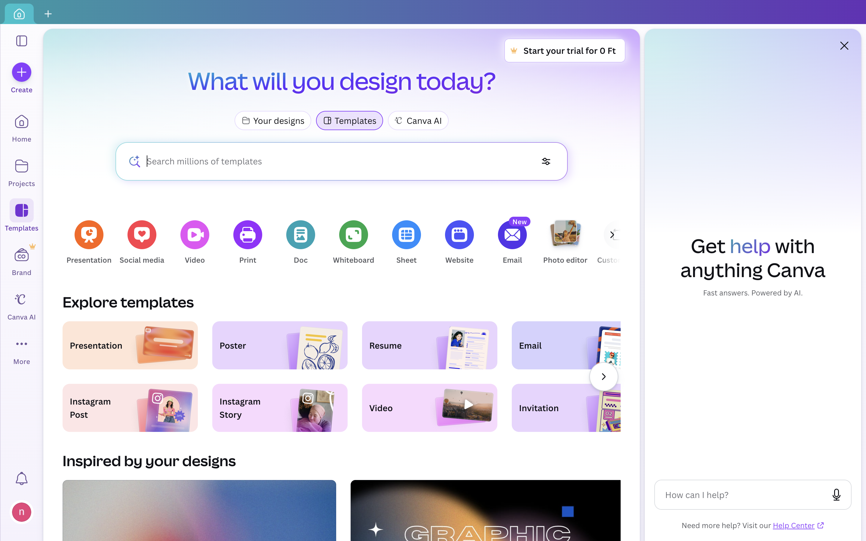 Canva chatbot knowledge base