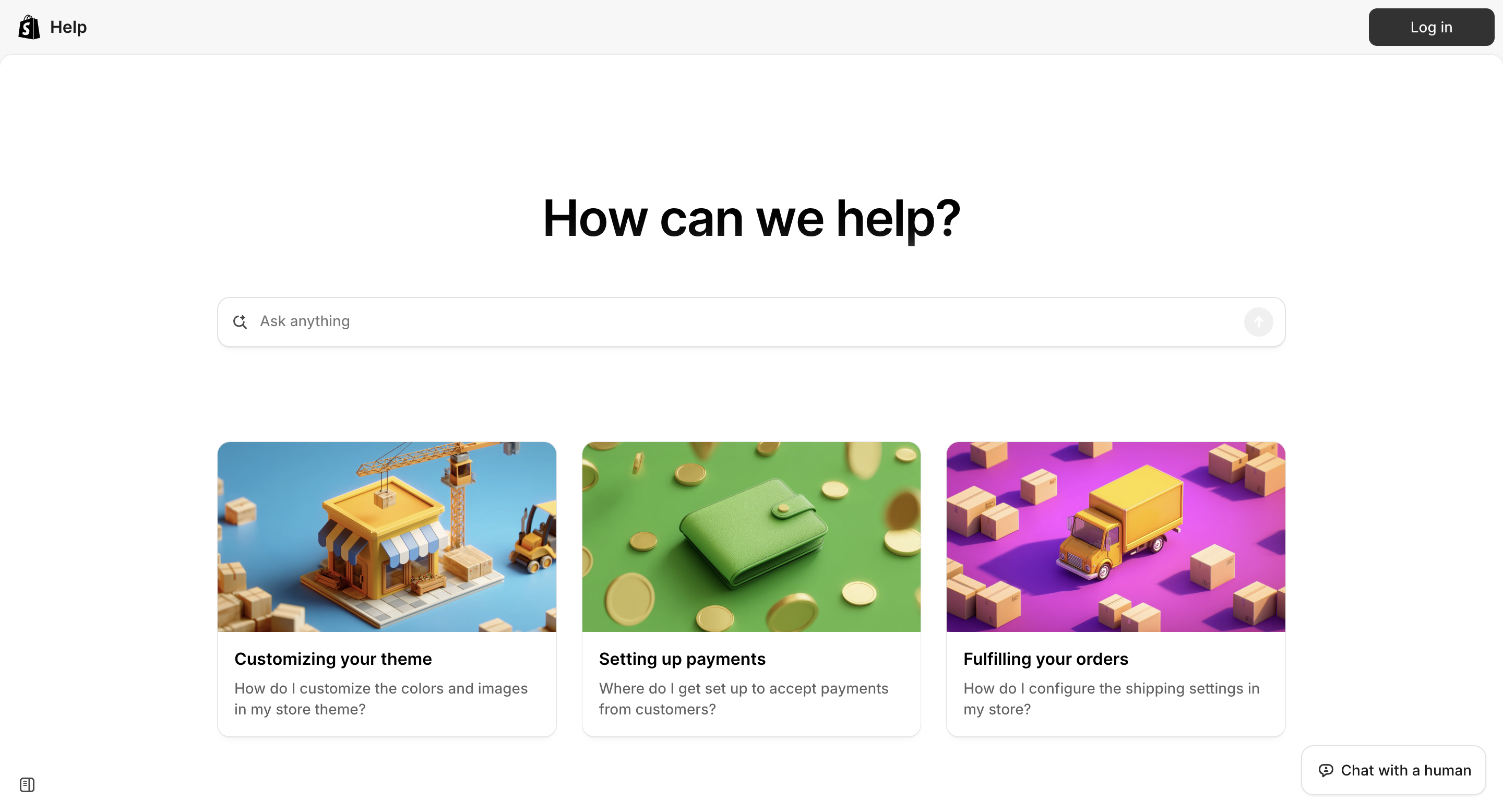 Shopify knowledge base example
