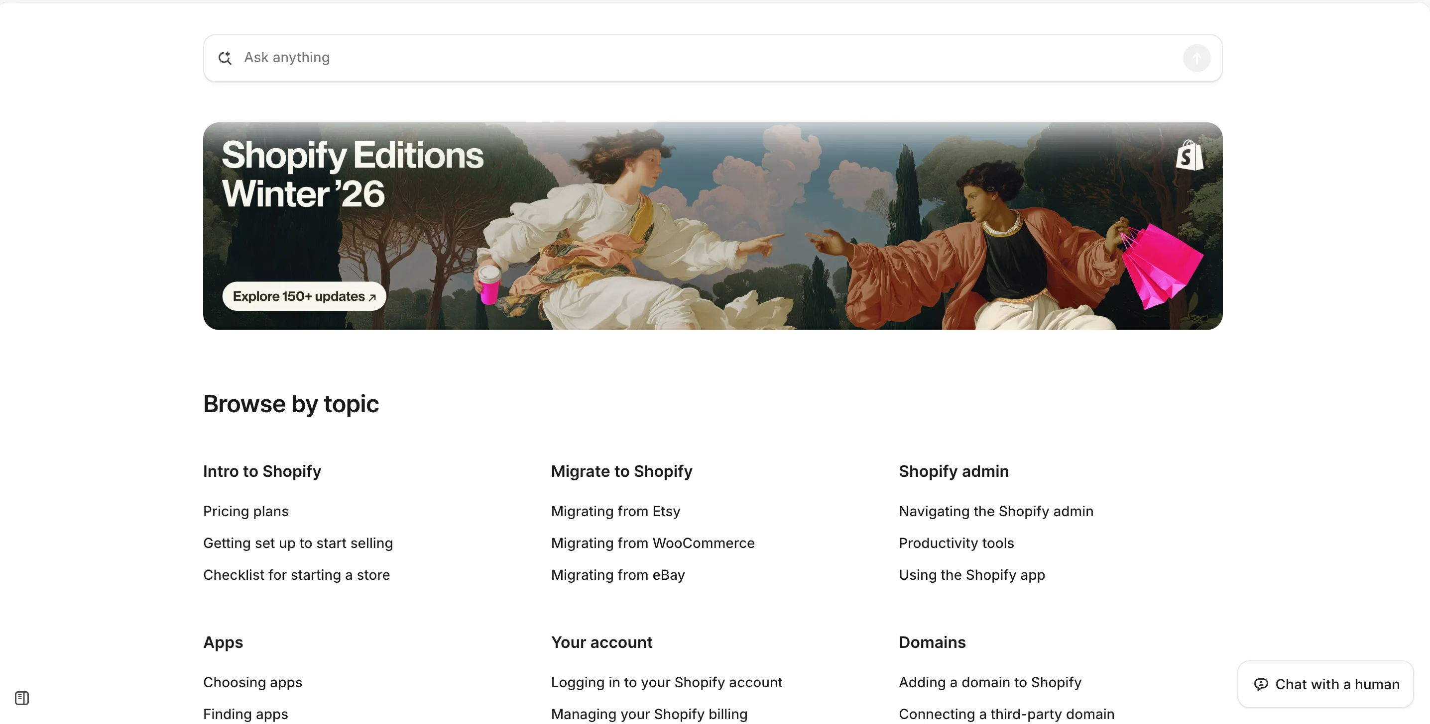hopify knowledge base example