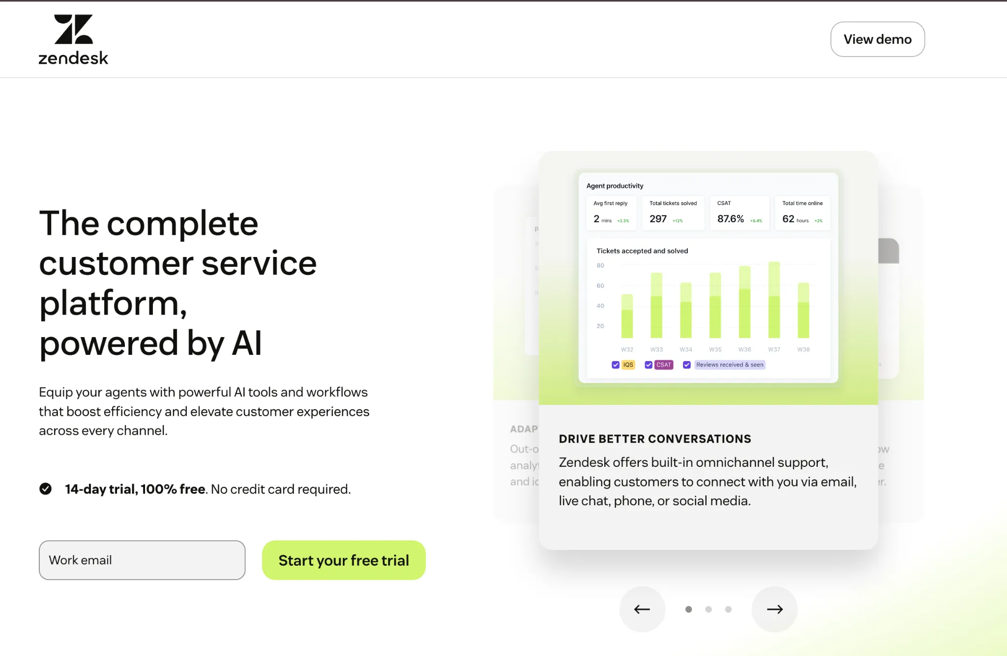 Zendesk AI — Best for Enterprise & Omnichannel