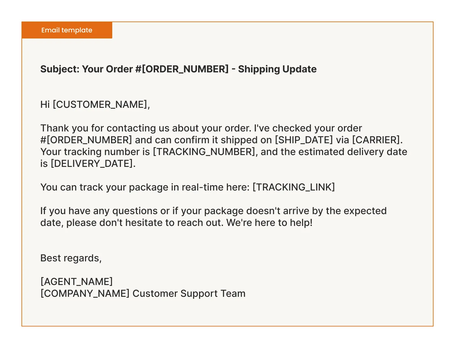 Email Template Example