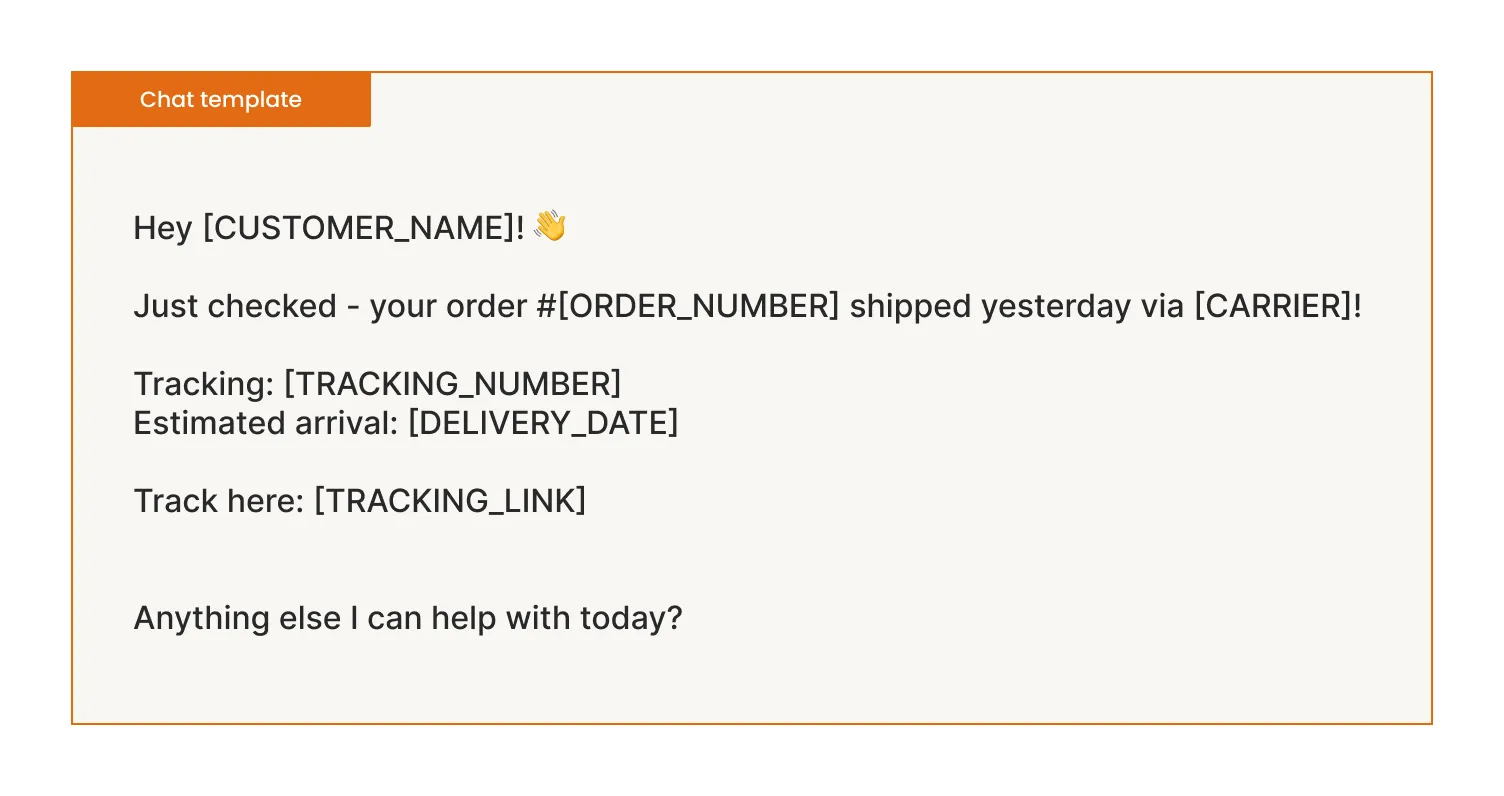 Live Chat Template Example