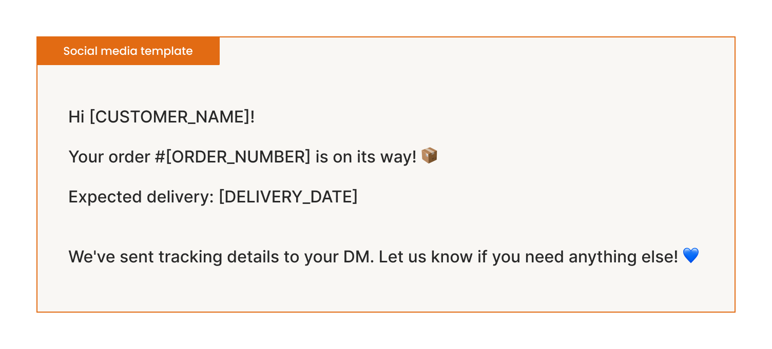 Social Media Template Example