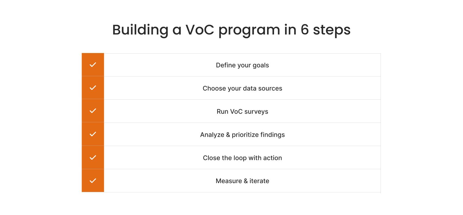 how to build Voice of the Customer Program