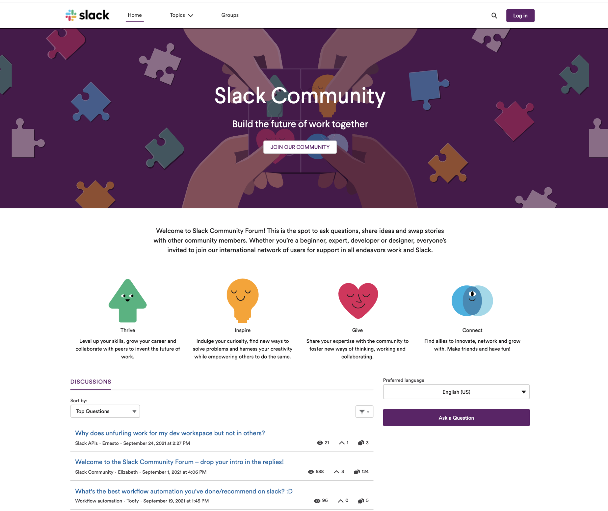 Slack’s Voice of Customer example