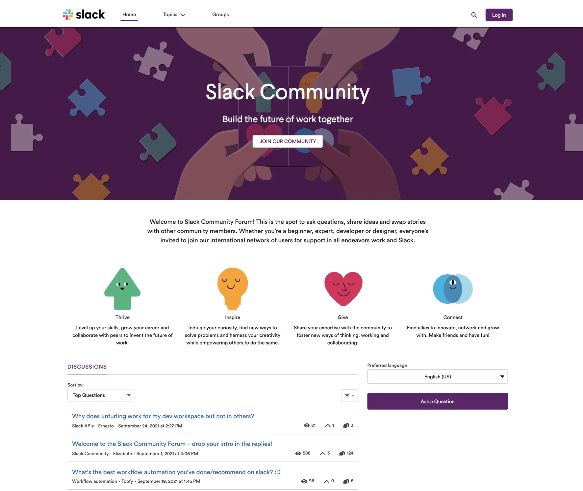 Slack’s Voice of Customer example