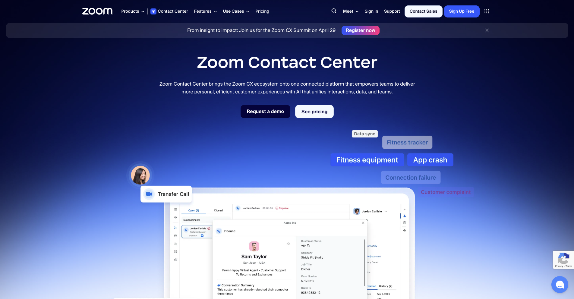 Zoom call center phone system