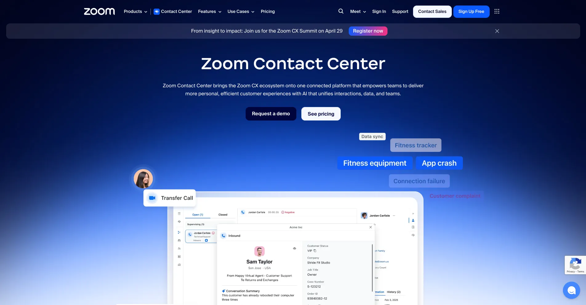 Zoom call center phone system