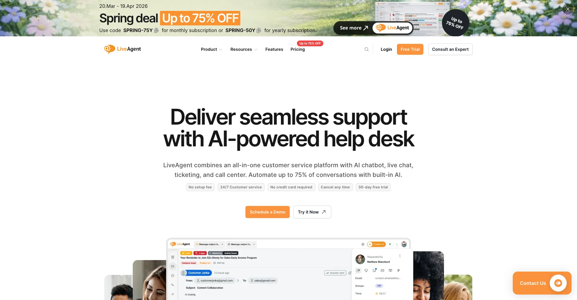 LiveAgent call center phone system