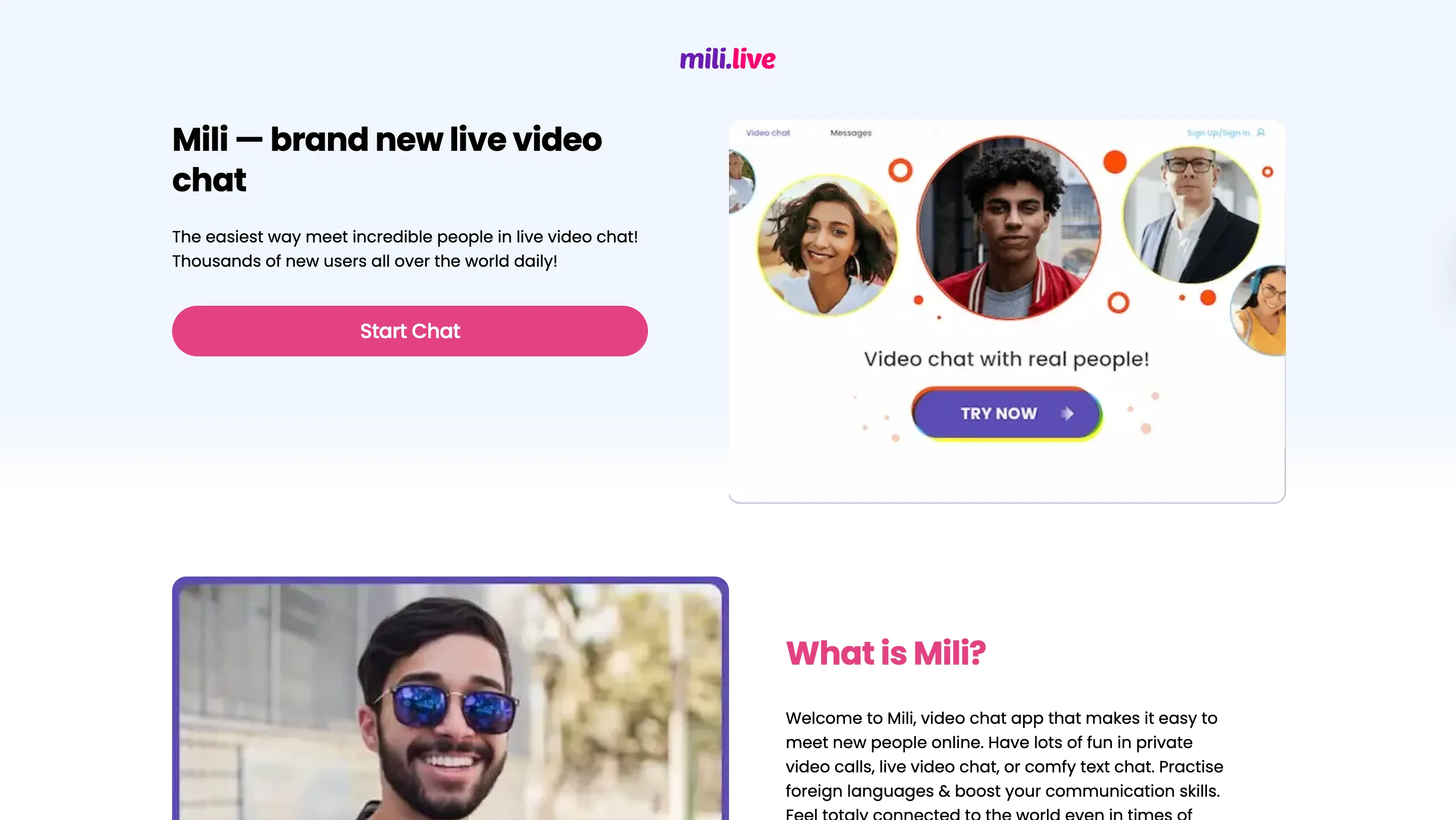 Mobile Live-Chat-Anwendung Mili