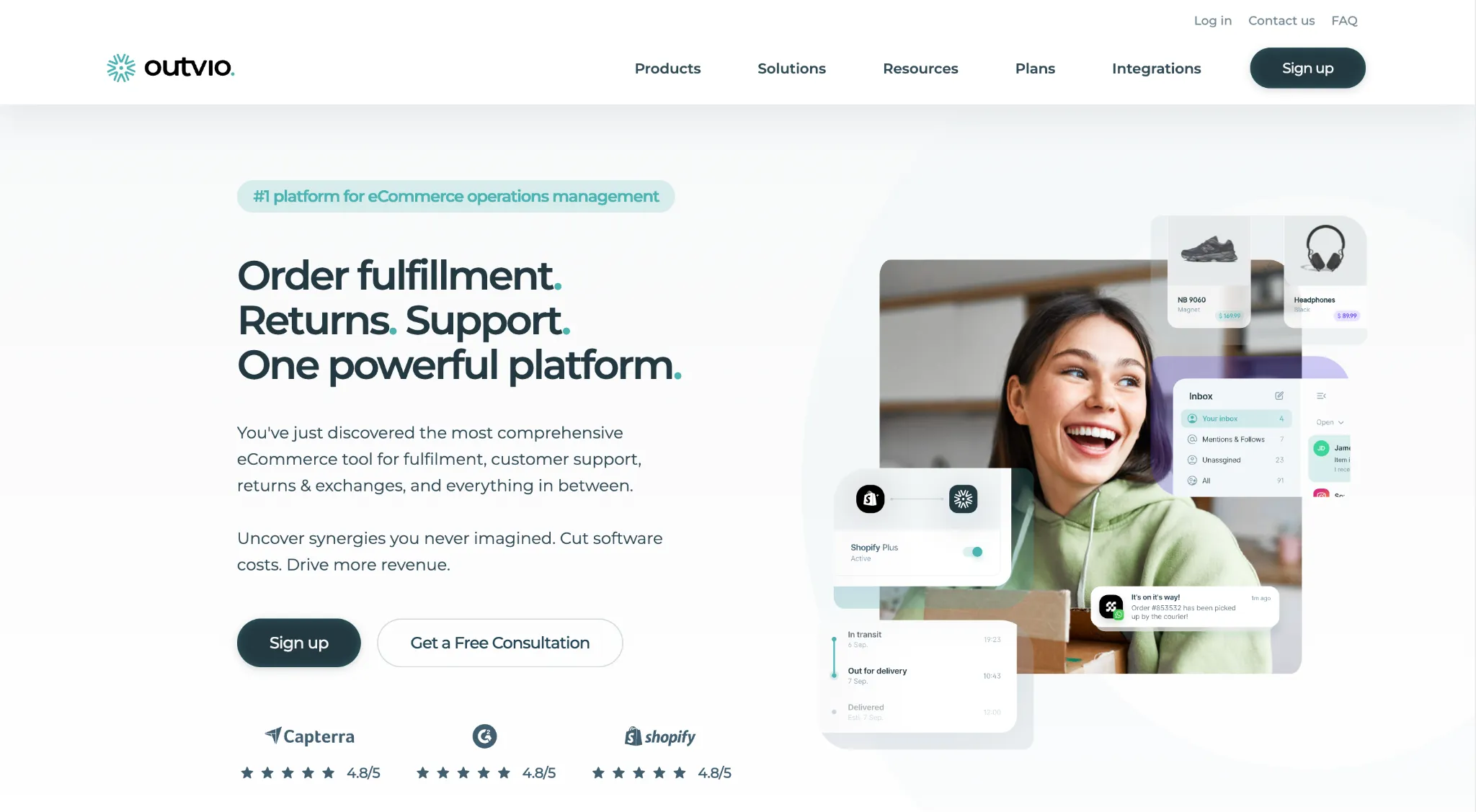Outvio shipping software for ecommerce