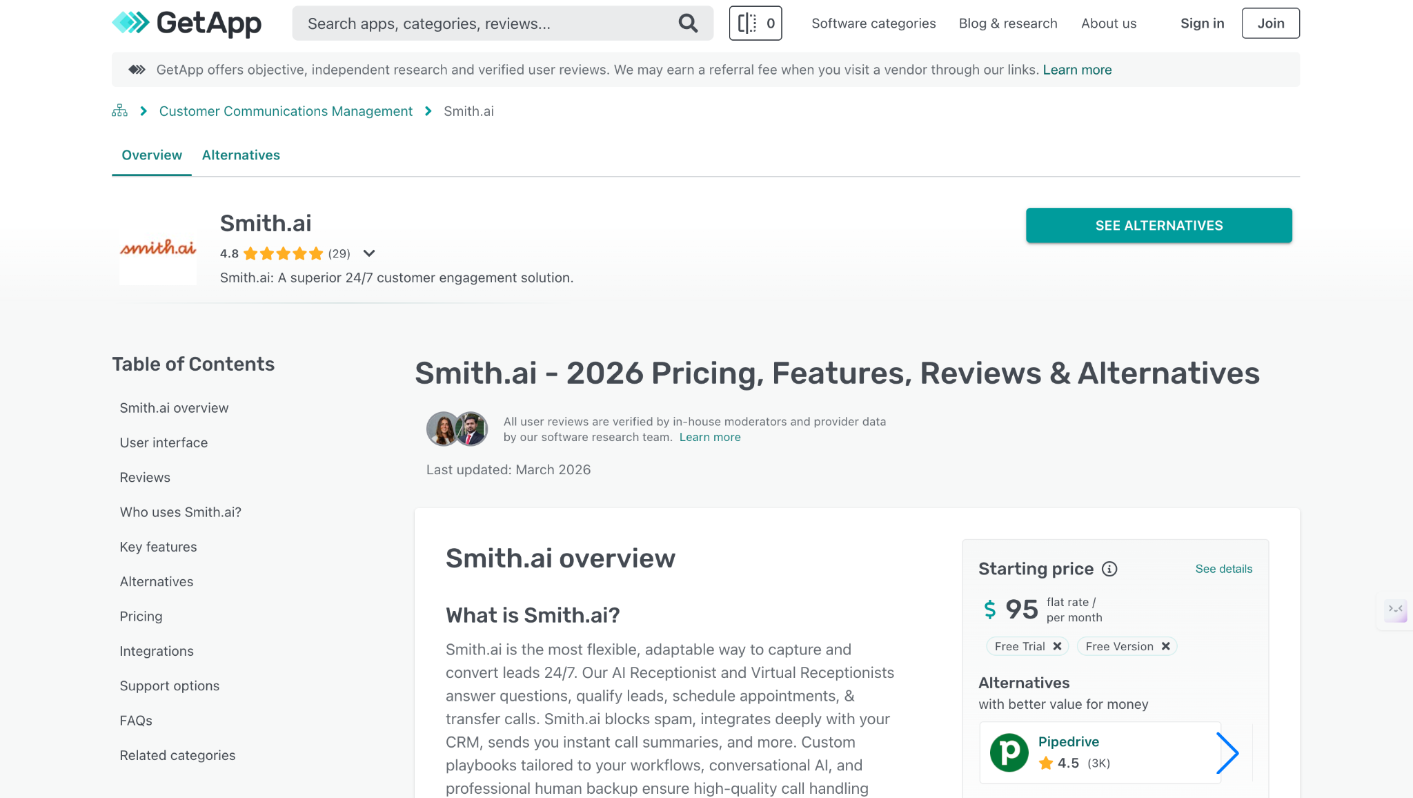Smith.ai Reviews reviews getapp