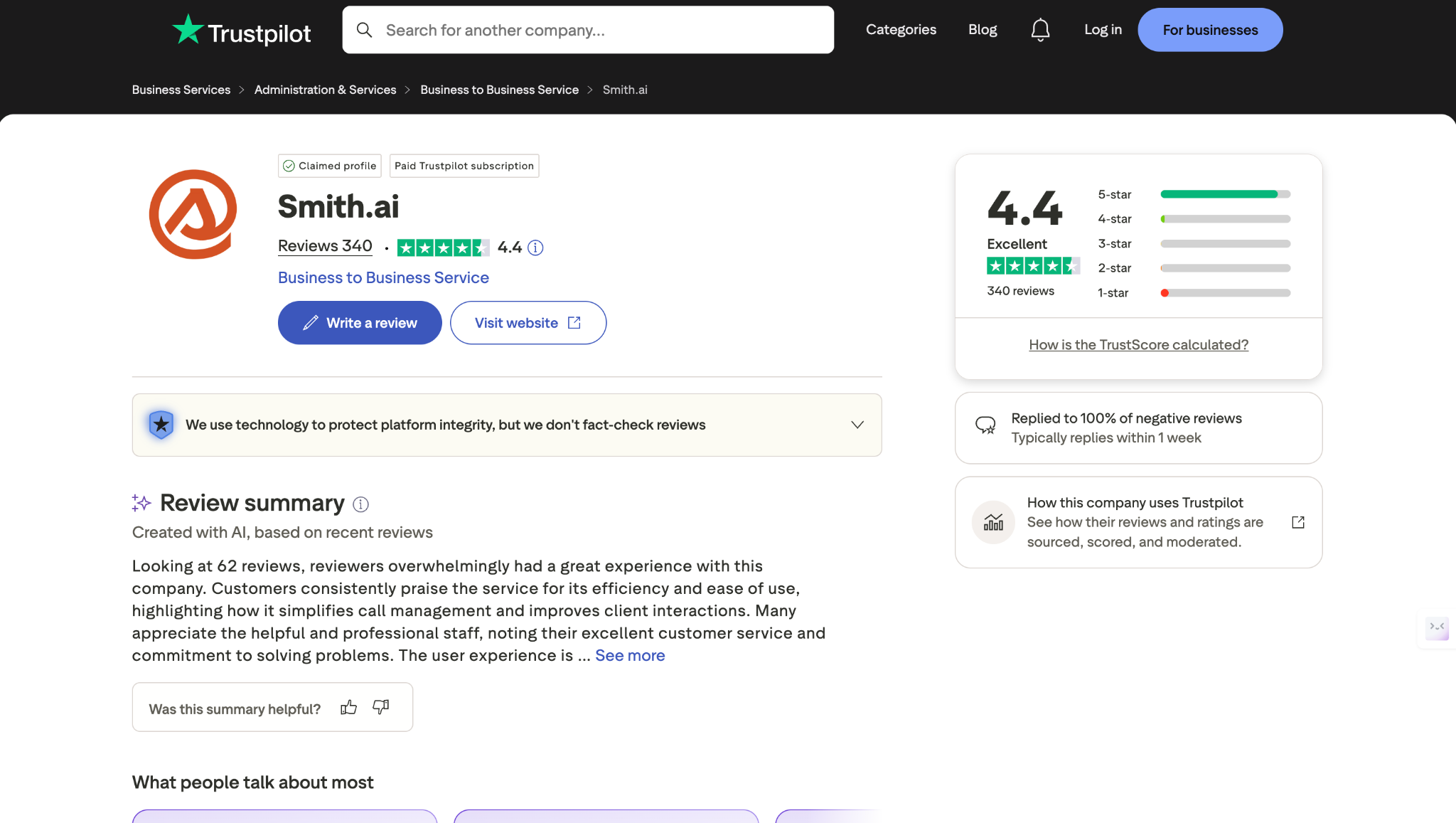 trustpilot reviews G2