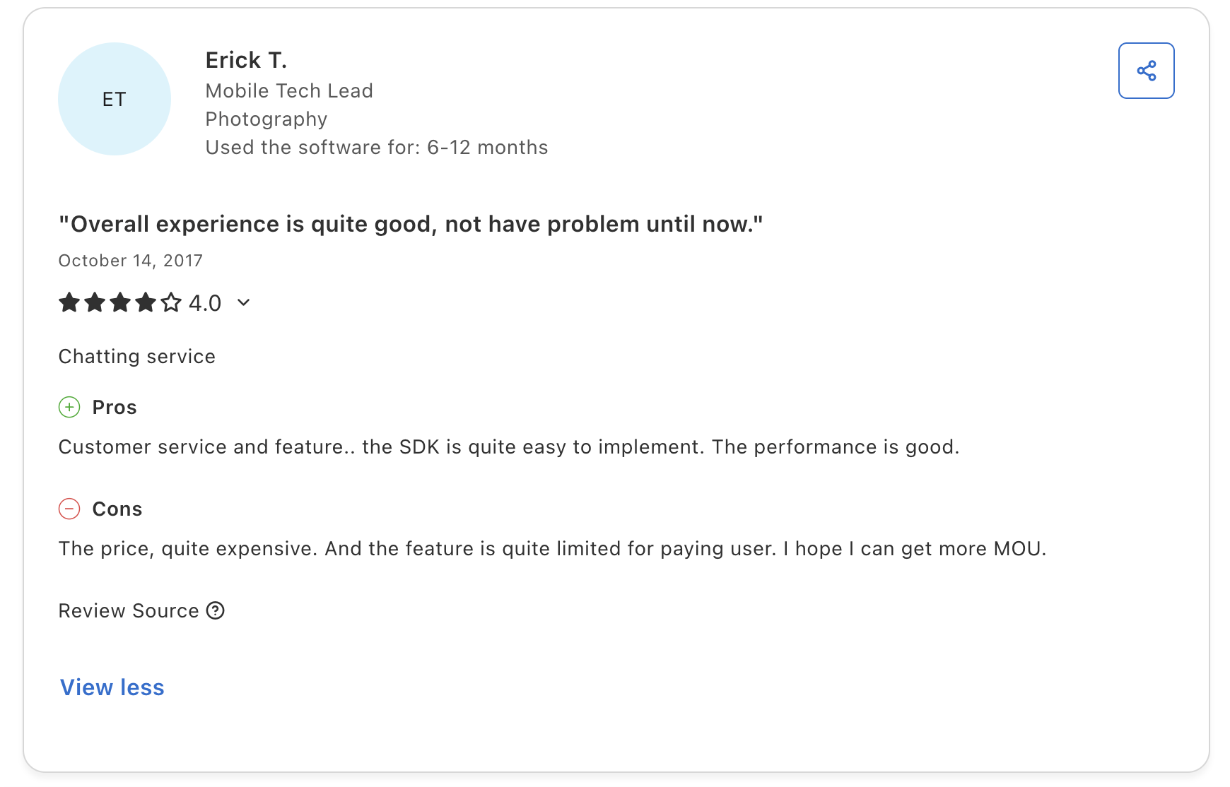 Capterrra sendbird review snapshot