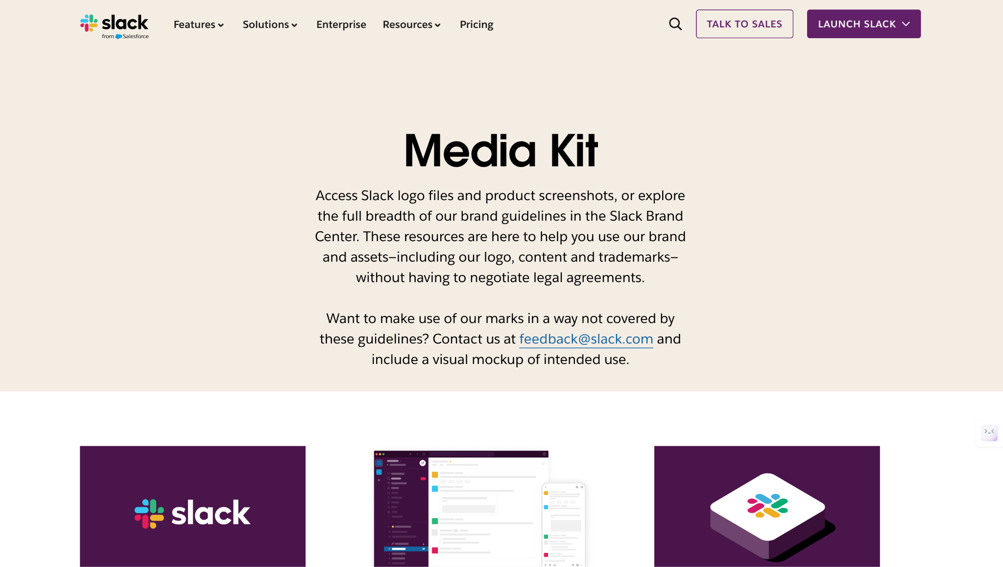 Slack brand voice guidelines screenshot