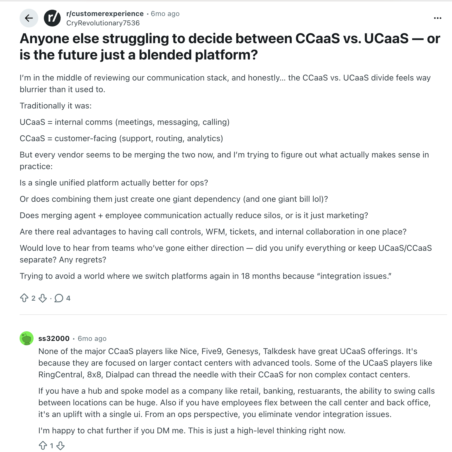 Real buyer questions Reddit snapshot