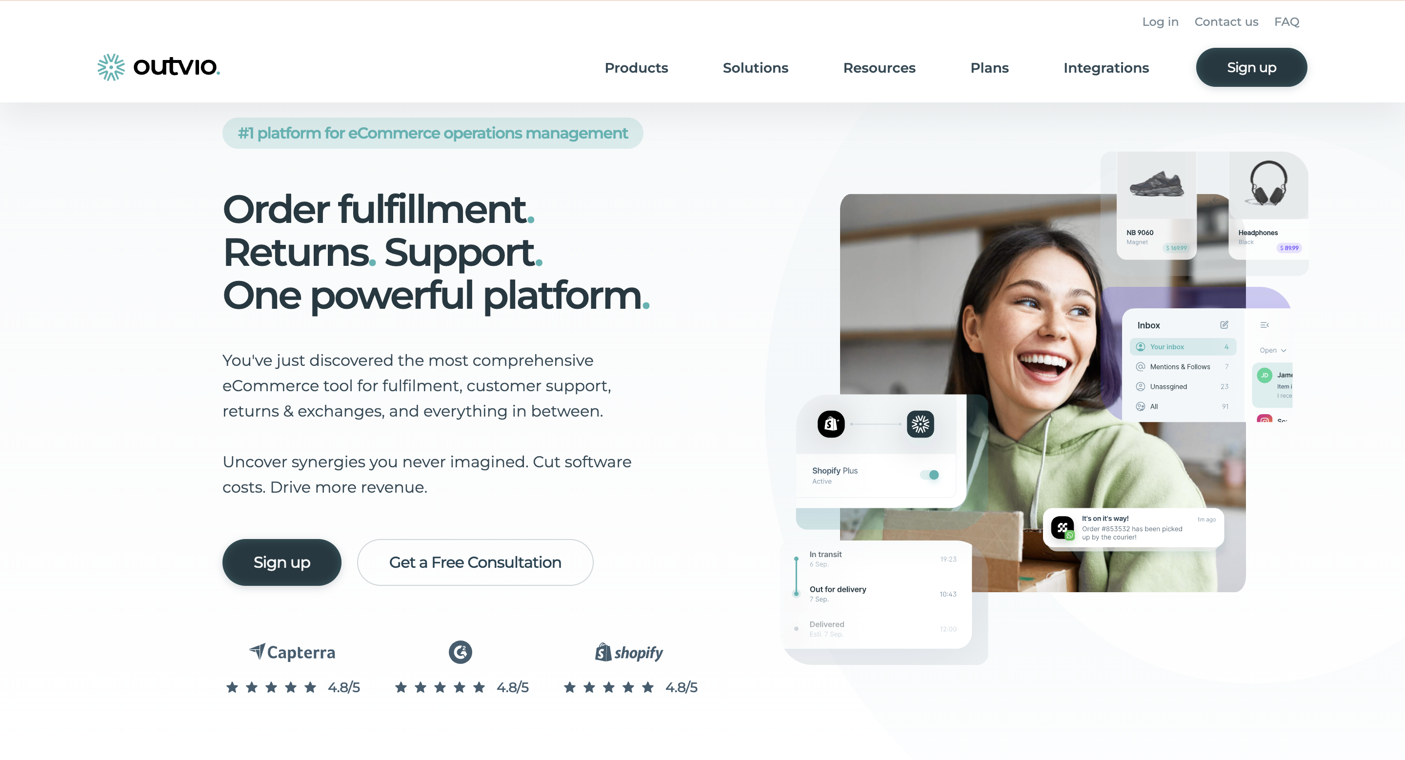 Outvio shipping software for ecommerce
