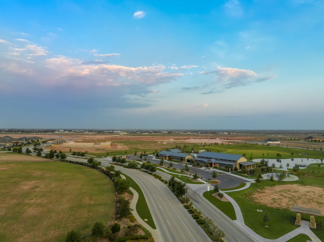 Aerial view from The Vineyard, a community Purple Key builds in.