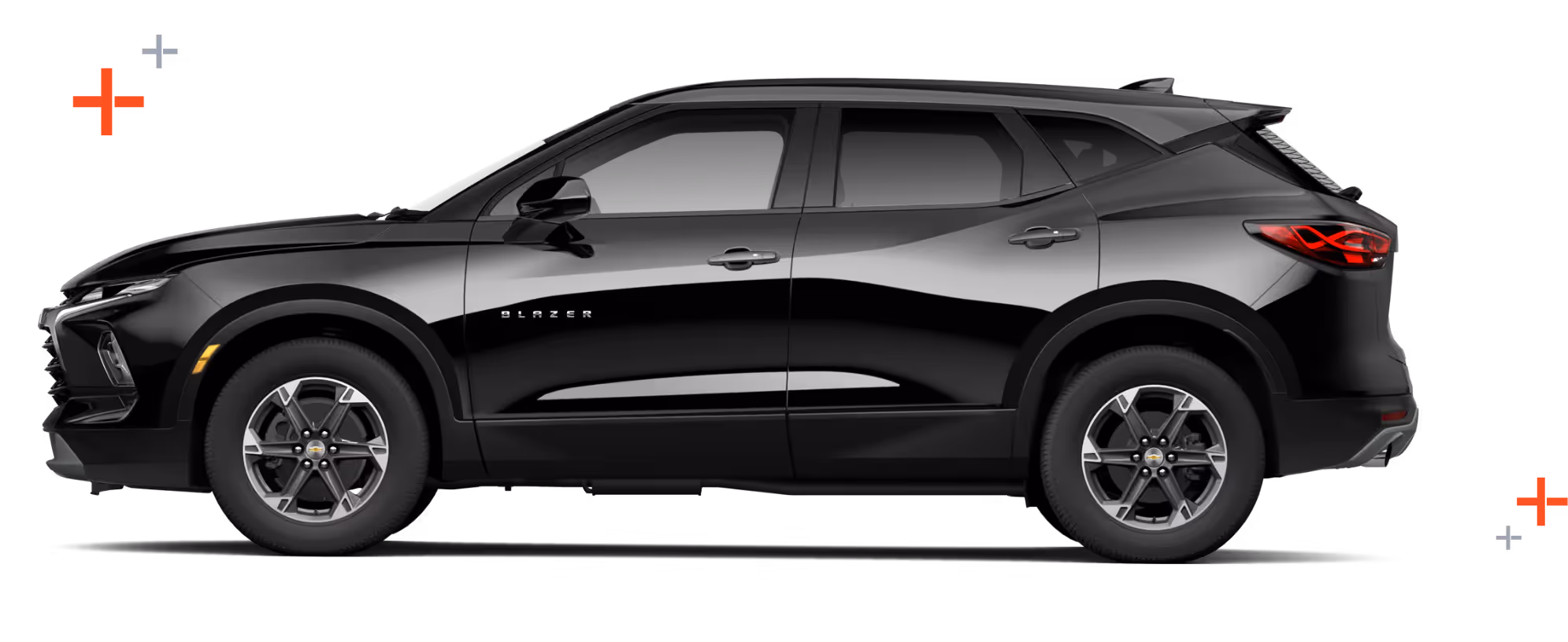 black chevy blazer being highlighted