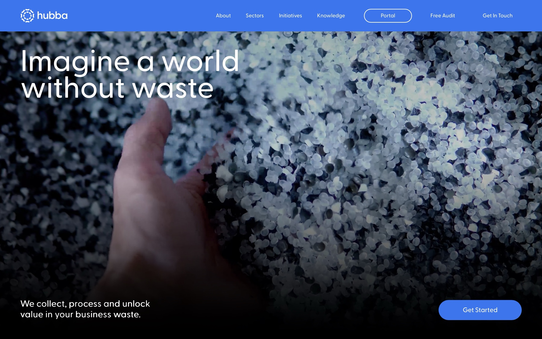 An animation intro into a video background hero