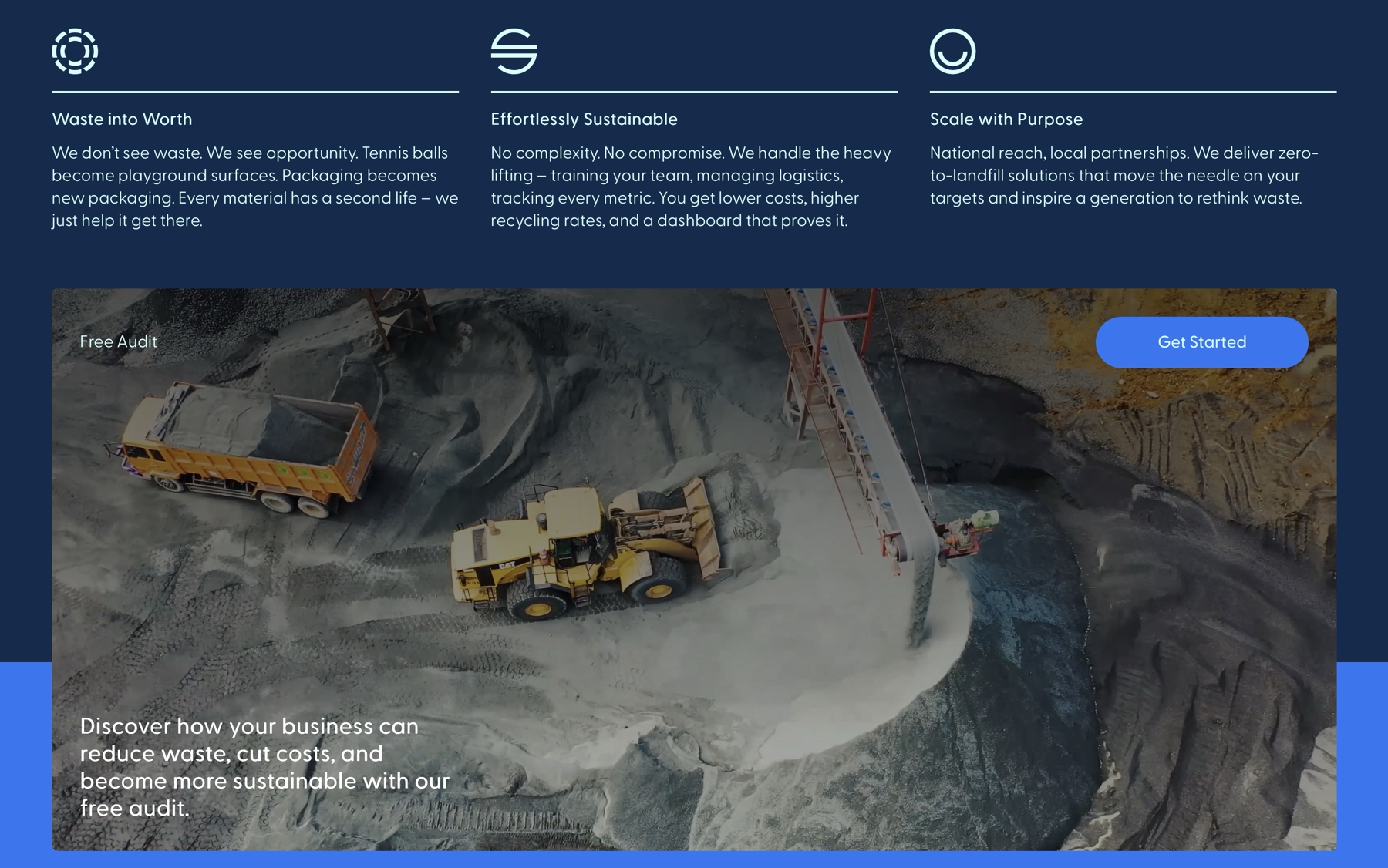 SVG icons and a video background