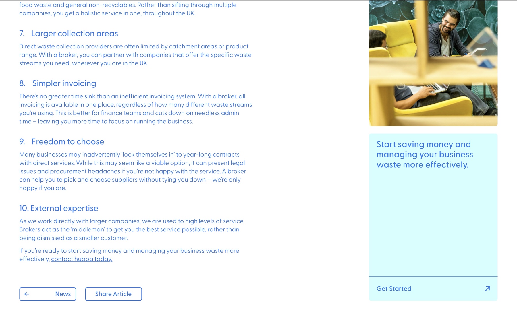 Articles with custom sidebar CTAs