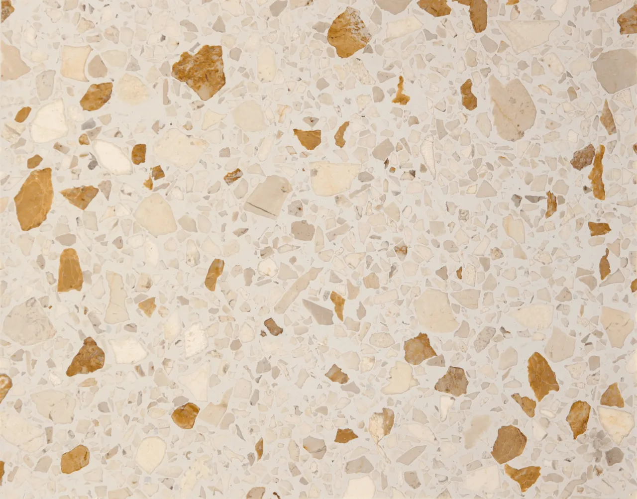 solução de terrazzo personalizável com base em cor RAL e mistura de inertes à escolha / bespoke terrazzo solution with base in RAL color chart and stone mix by choice.
