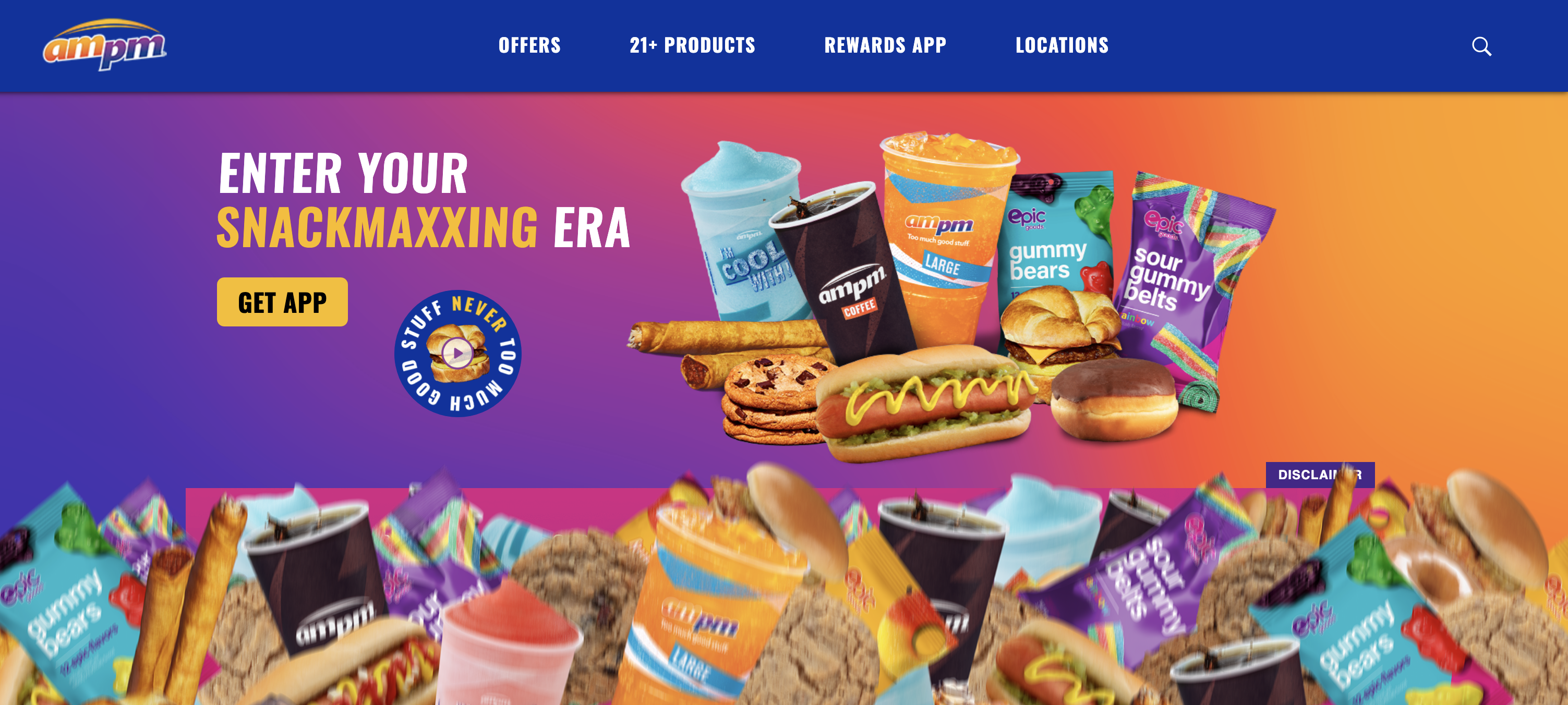 Ad of the Statue of Liberty holding a big fountain drink and a giant hot dog
