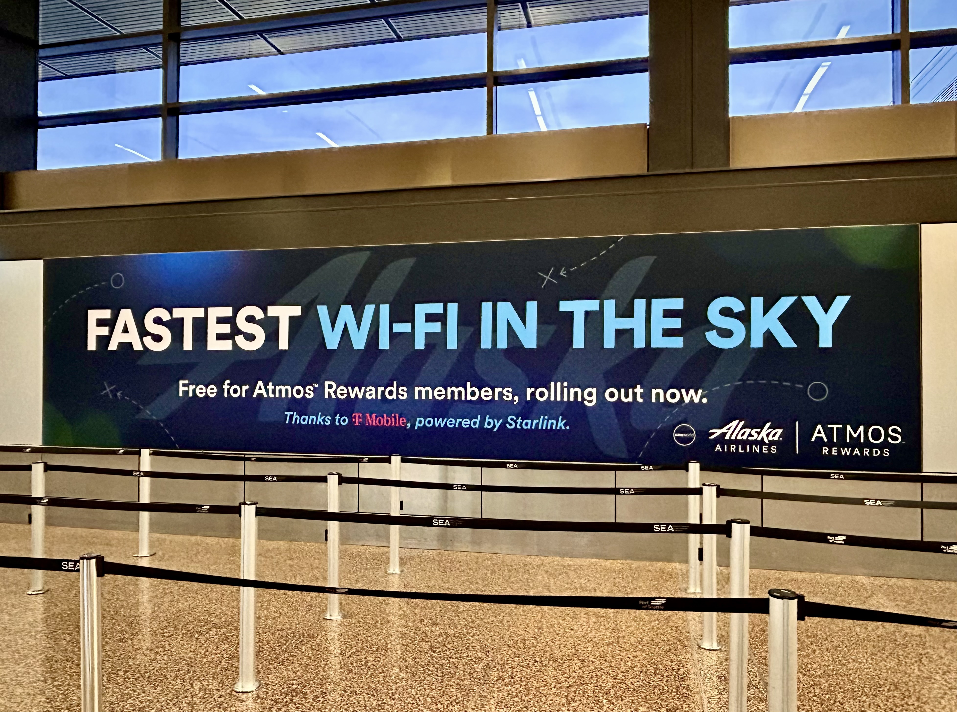 TSA line Wi-Fi sign