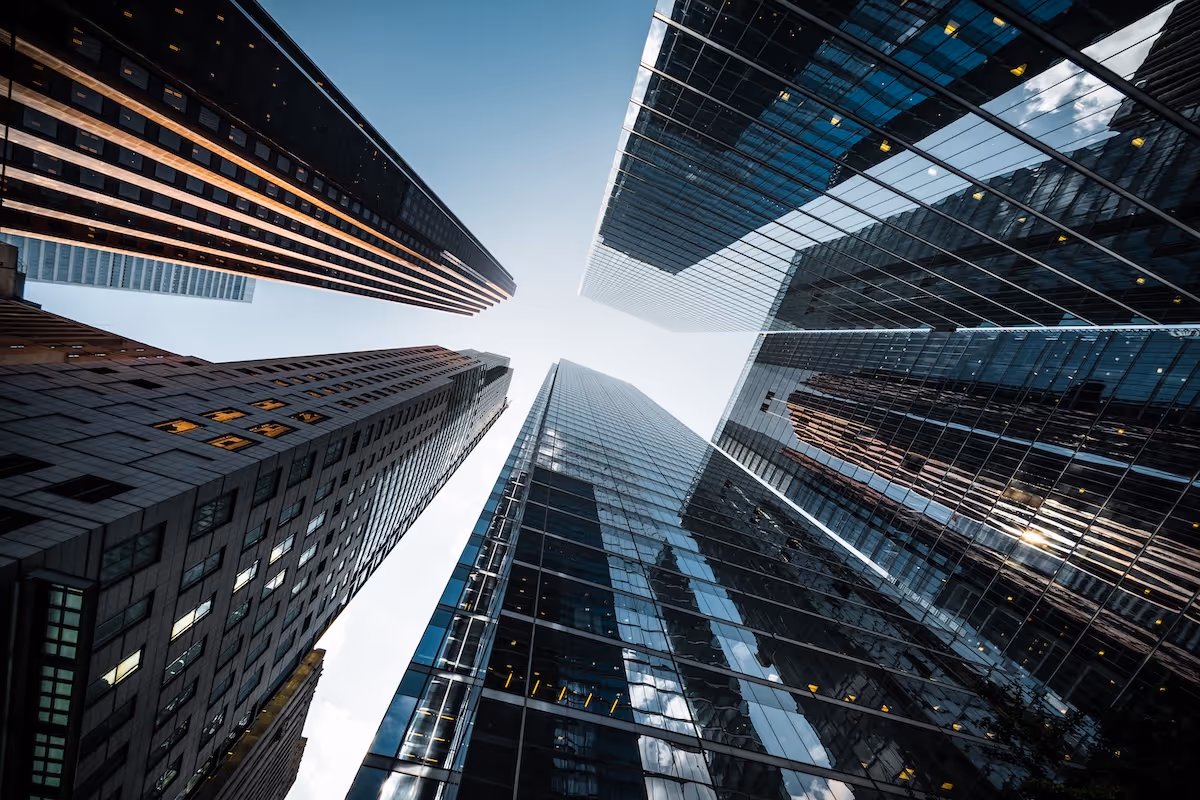 An image of a few tall rise buildings. 
