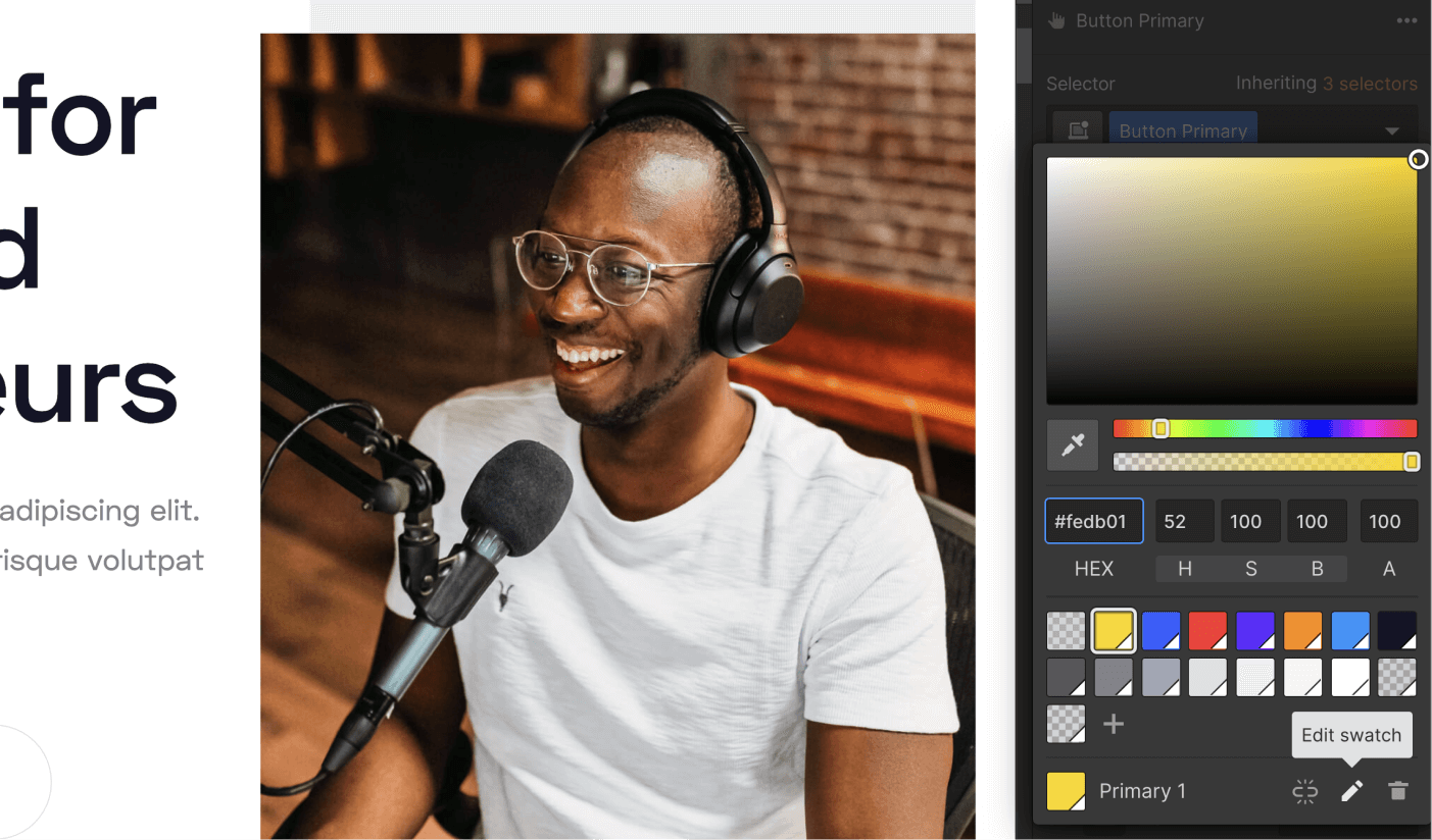 Colors - Podcast X Webflow Template