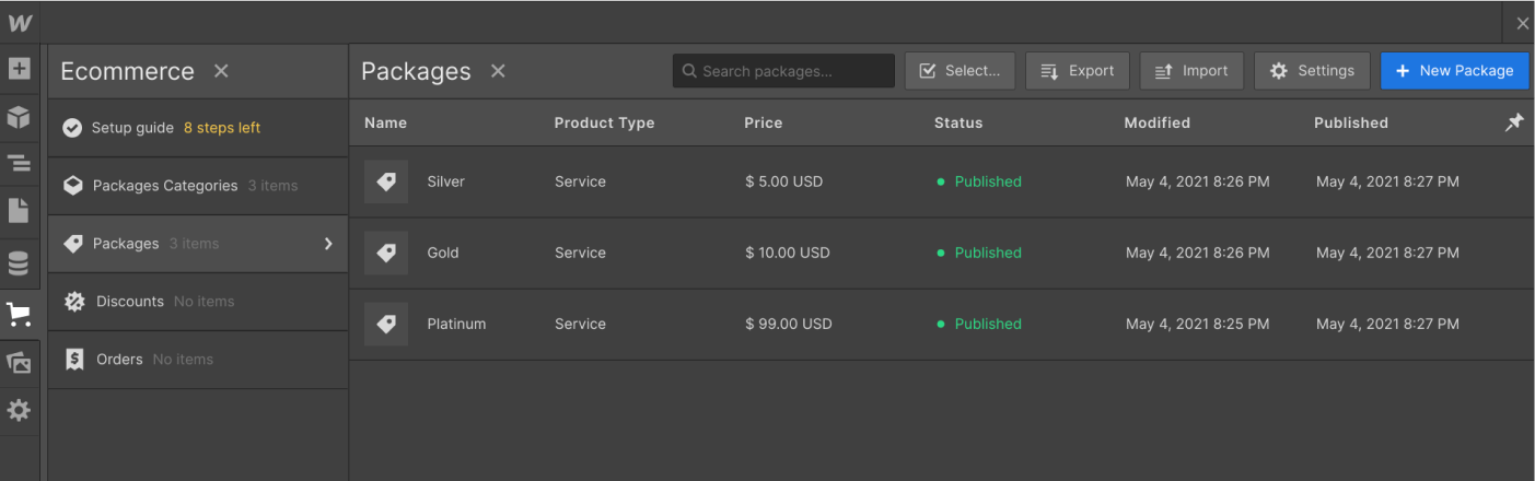 eCommerce Product