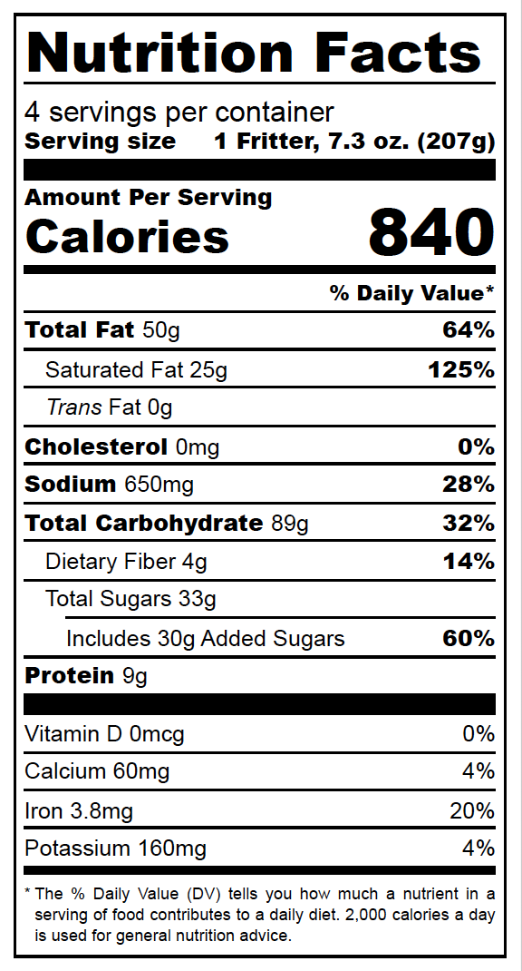 nutritional facts