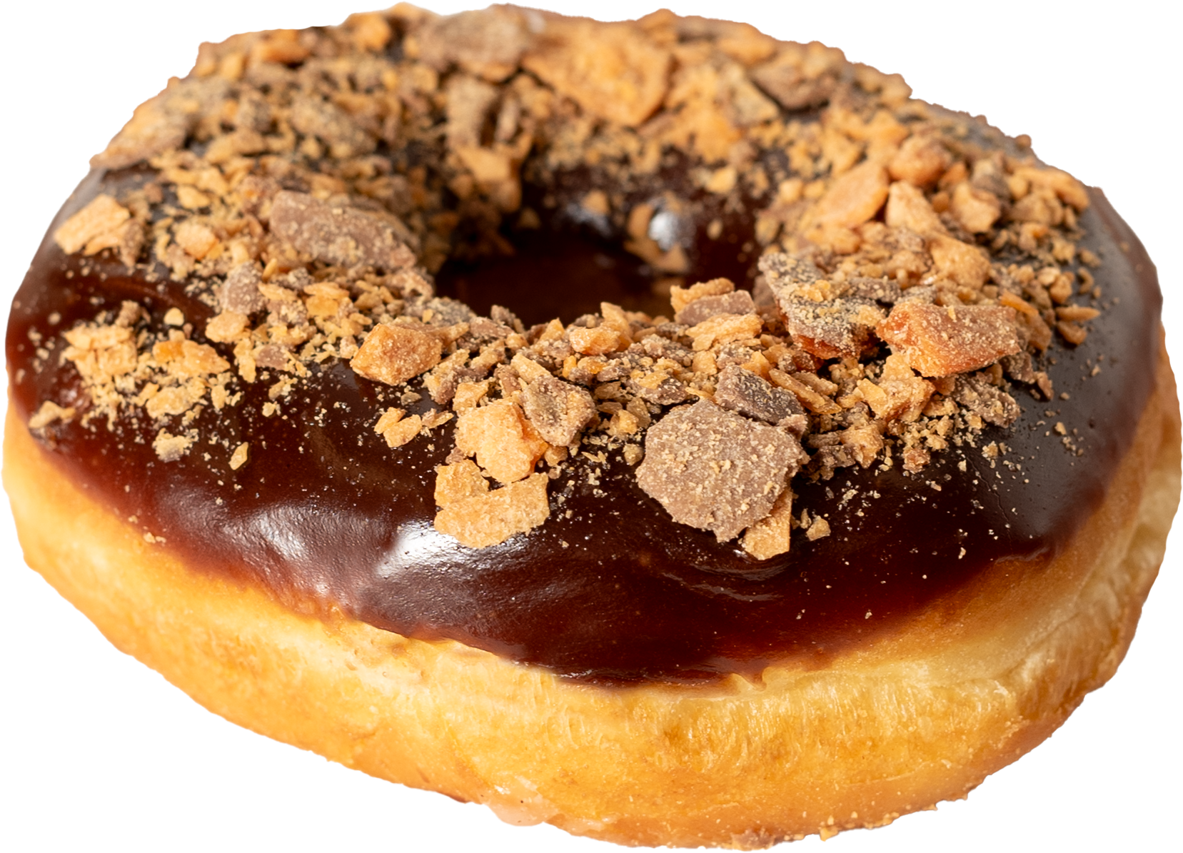 Cutout image of a glazed cinnamon roll