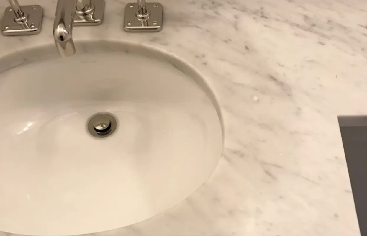 Micro etching on natural stone surface