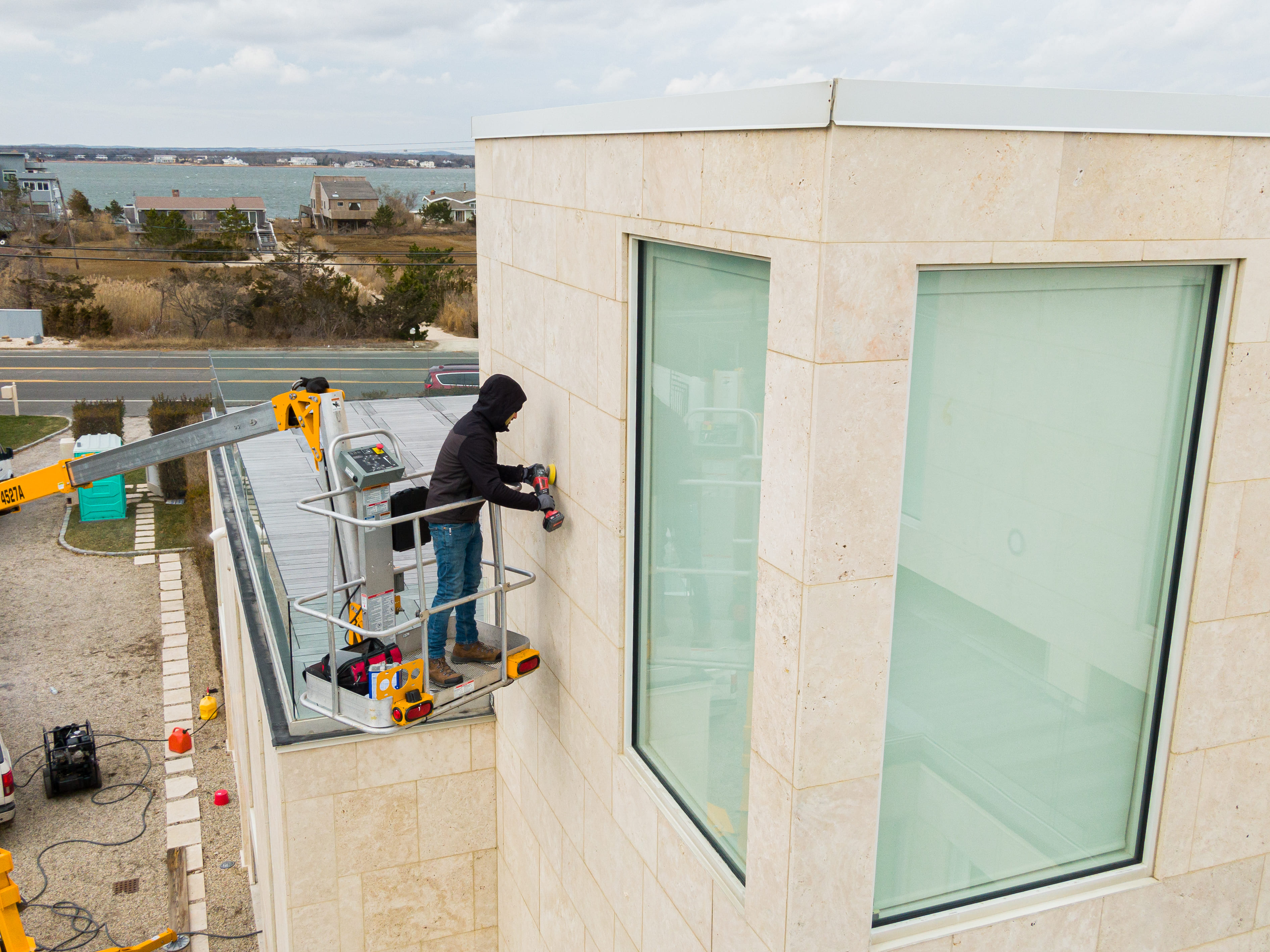 Exterior stone facade and restoration work