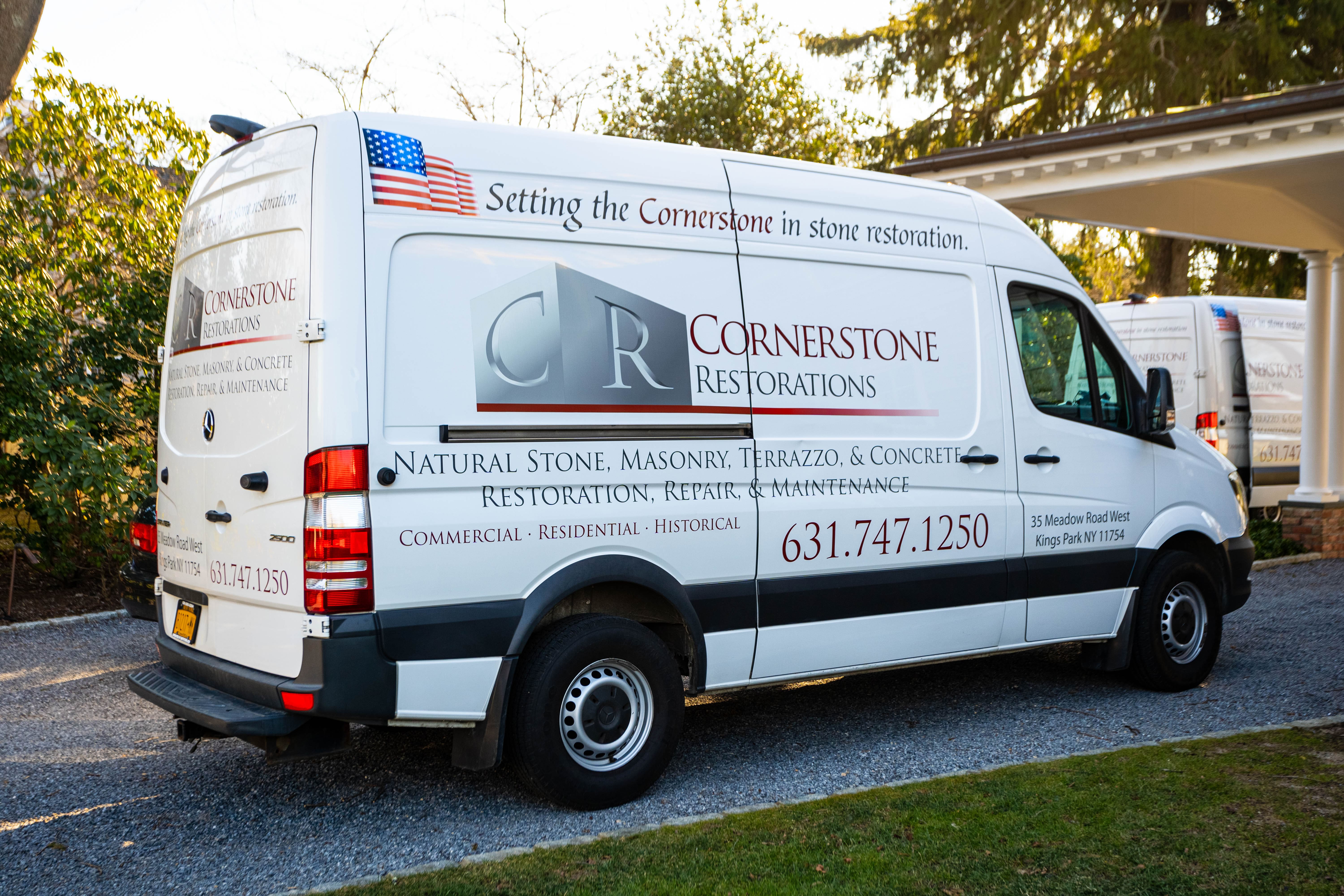 Cornerstone service vehicle on site