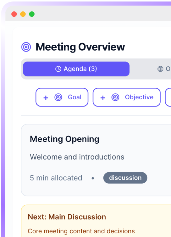 Meeting and agendas