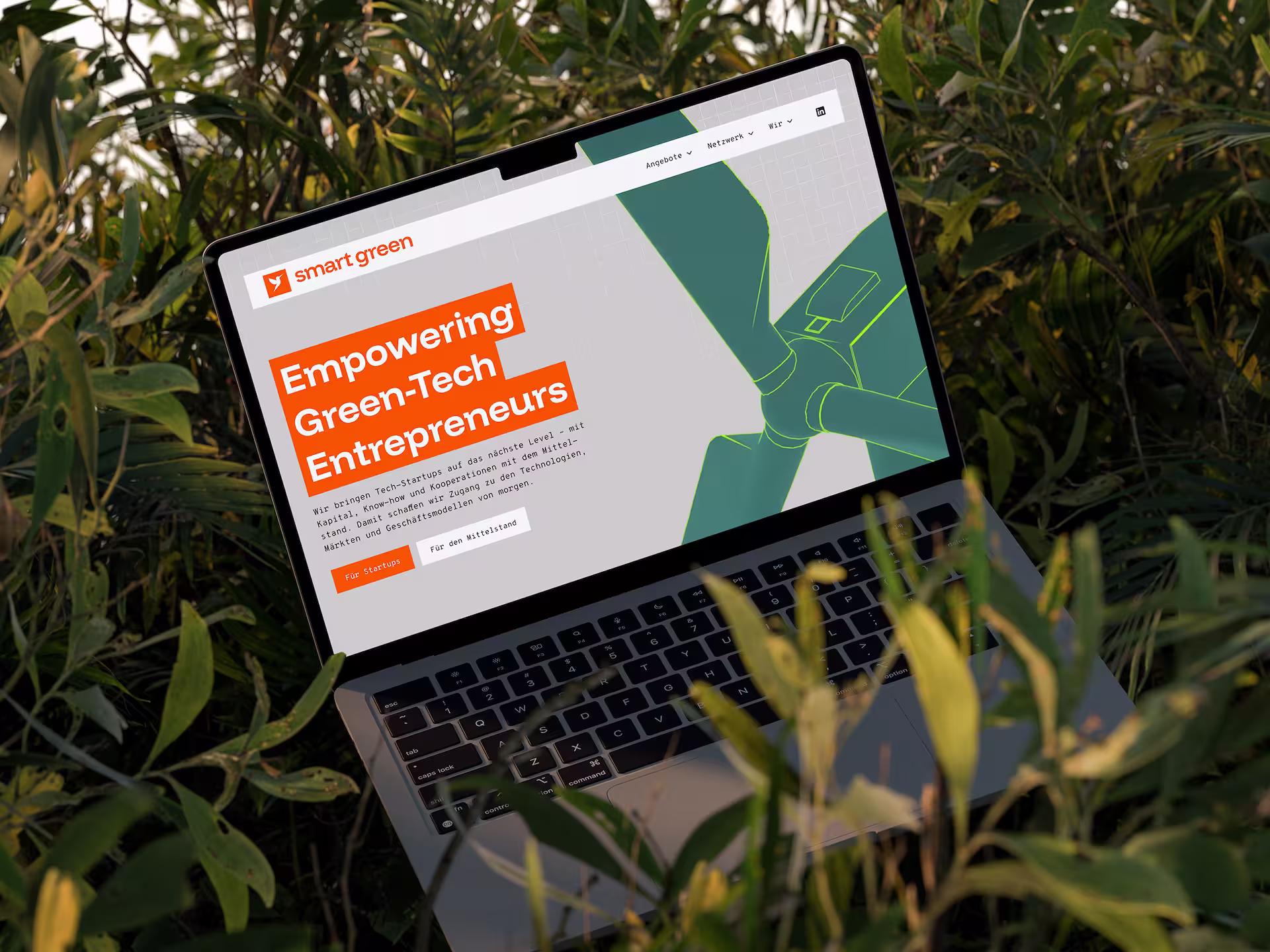 Smart Green Rebranding mit neuem Logo, Brand Design, 3D-Visualisierungen und Website Relaunch in Webflow inkl. UX-Optimierung.