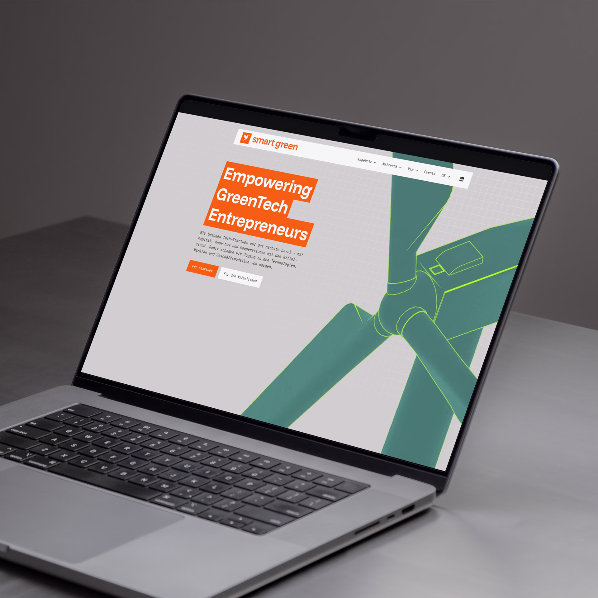 Smart Green Rebranding mit neuem Logo, Brand Design, 3D-Visualisierungen und Website Relaunch in Webflow inkl. UX-Optimierung.