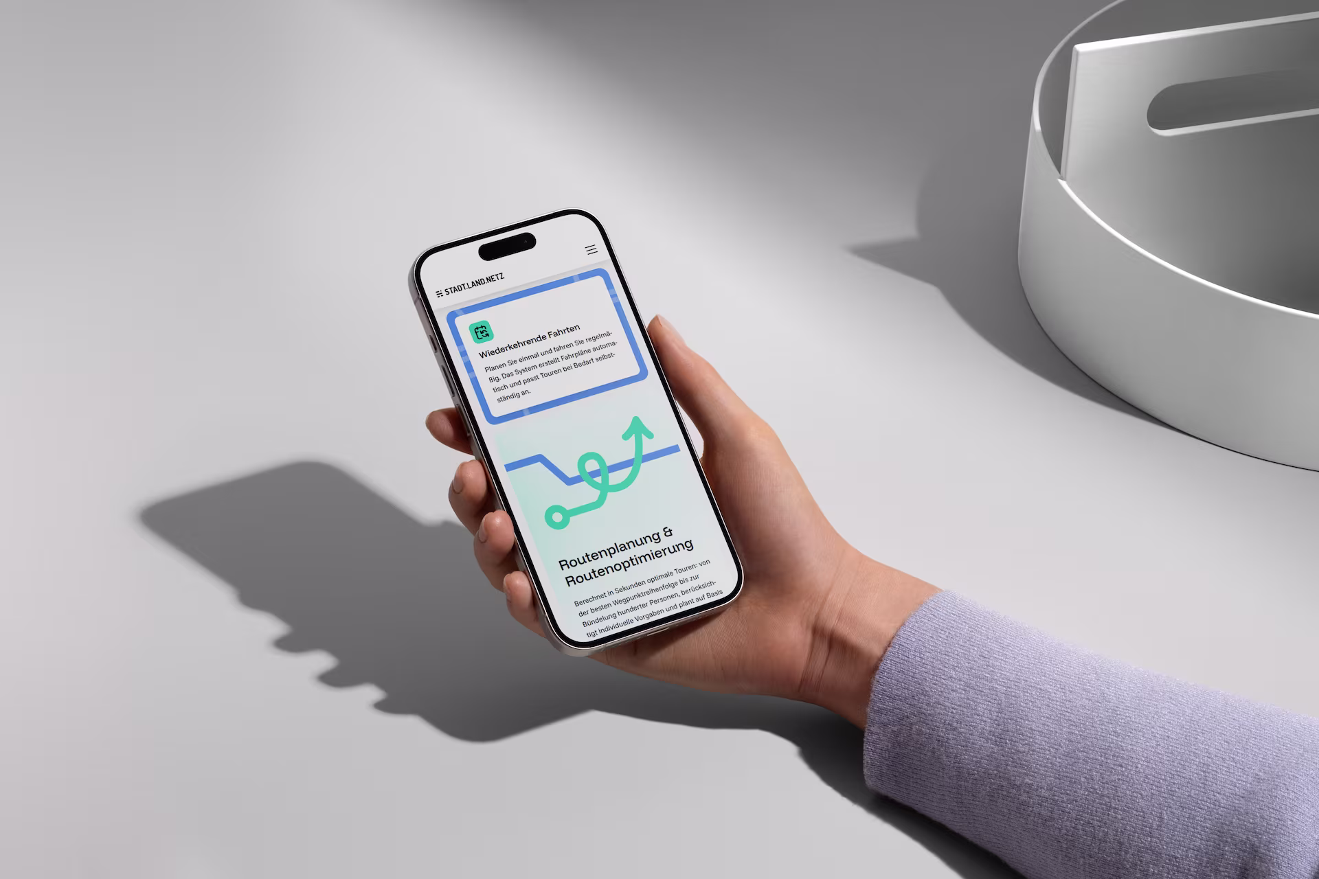Rebranding und Webflow Website Relaunch für das SaaS Startup Stadt.Land.Netz mit modularer CMS-Struktur, Farbcodierung der Inhalte und UX für komplexe B2G Softwarelösungen.