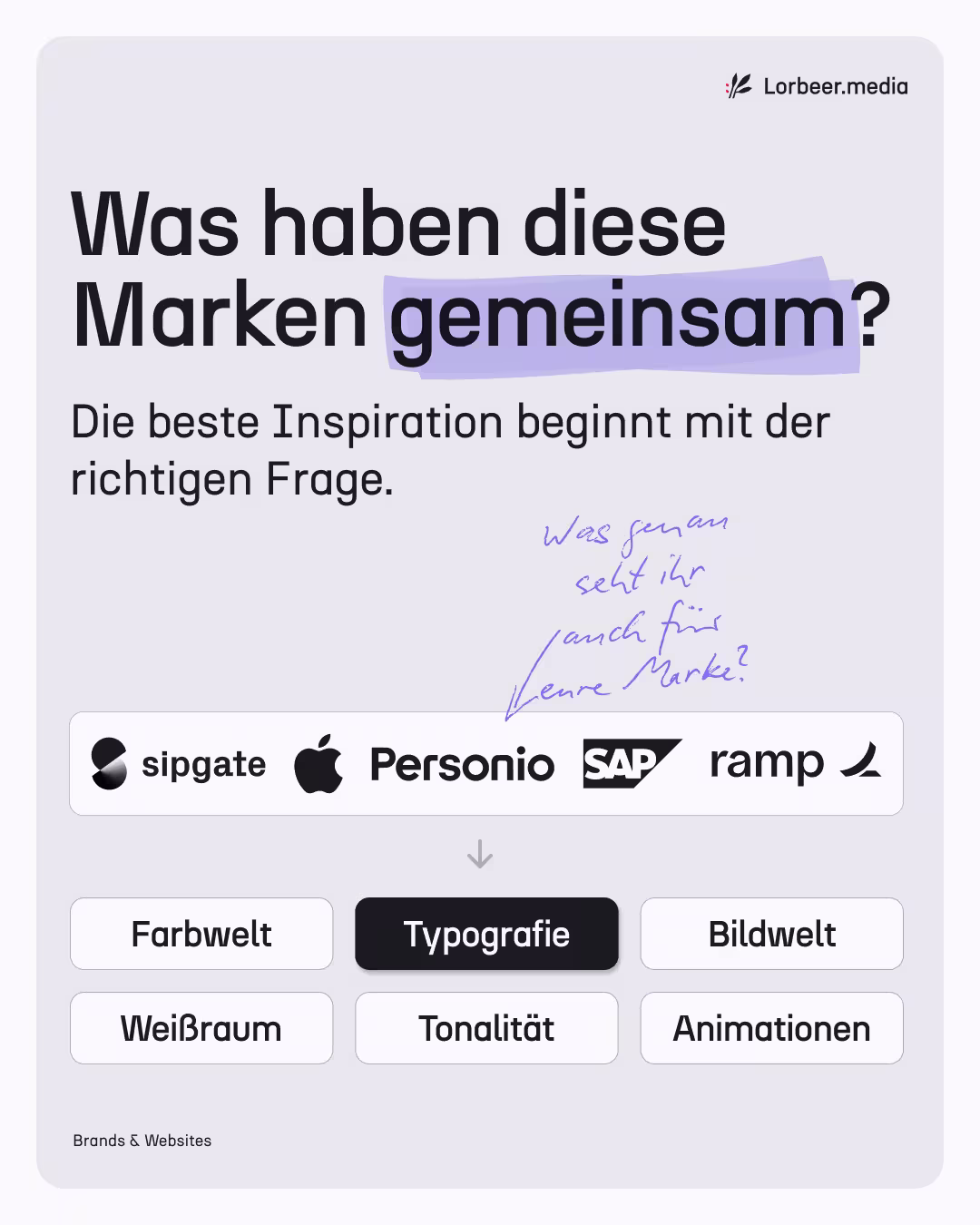 Design-Referenzen: Diese 5 Marken nennen Kund:innen mir am häufigsten