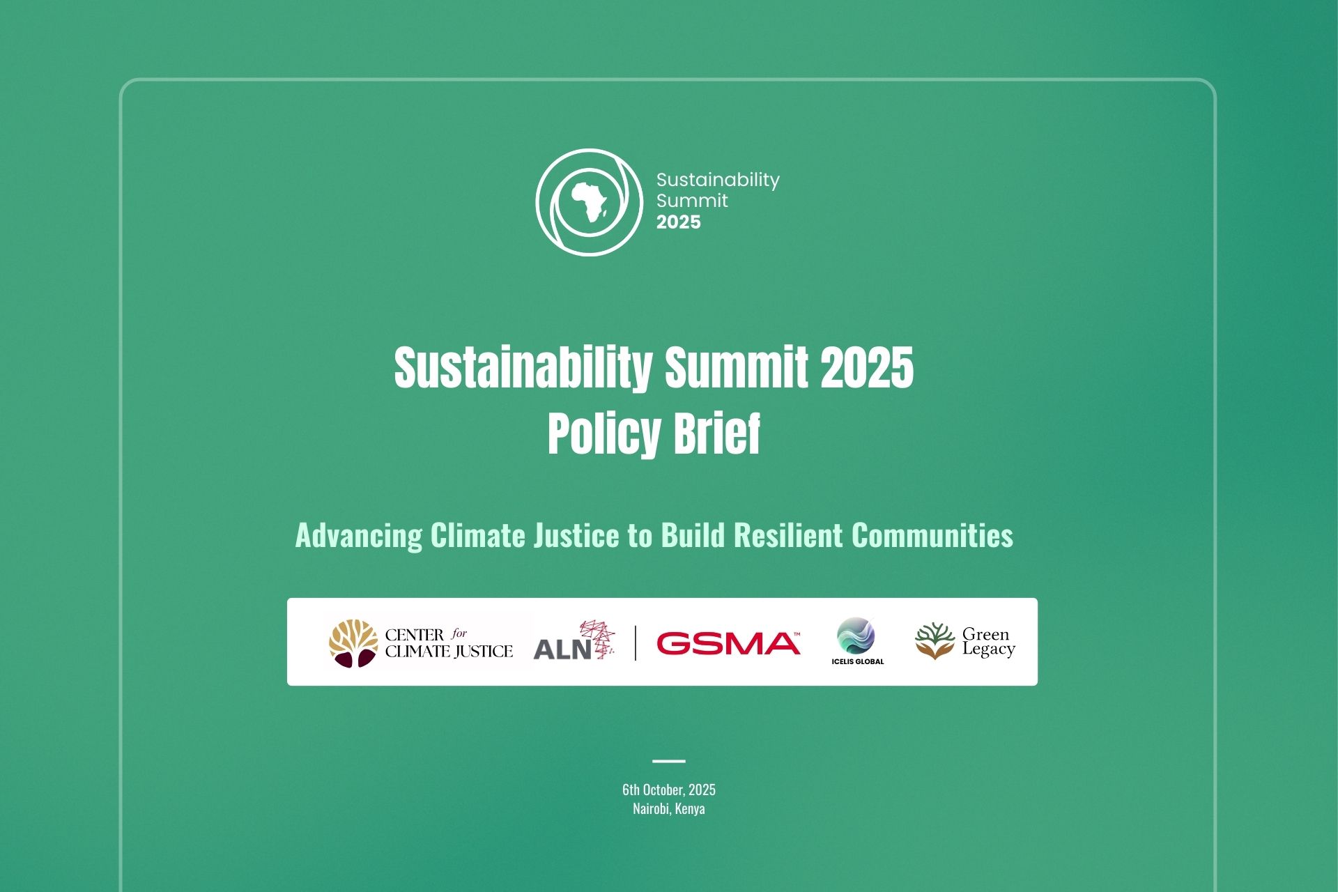 Sustainability Summit 2025 Policy Brief