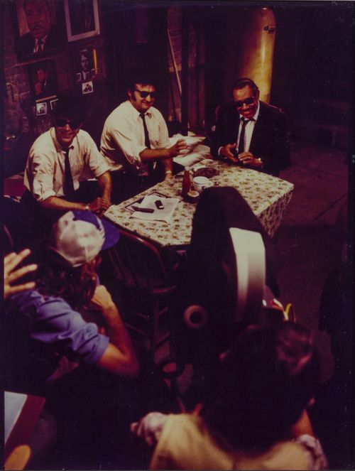 Cab Calloway on set of The Blues Brothers