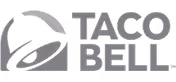 Taco Bell logo with stylized bell icon and text.