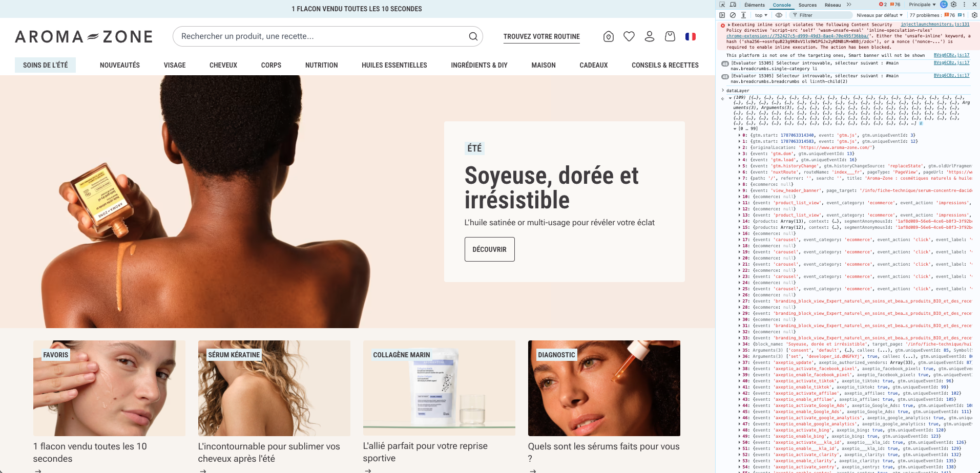 Tracking web et app fiabilisé pour Aroma-Zone par Smart Bees