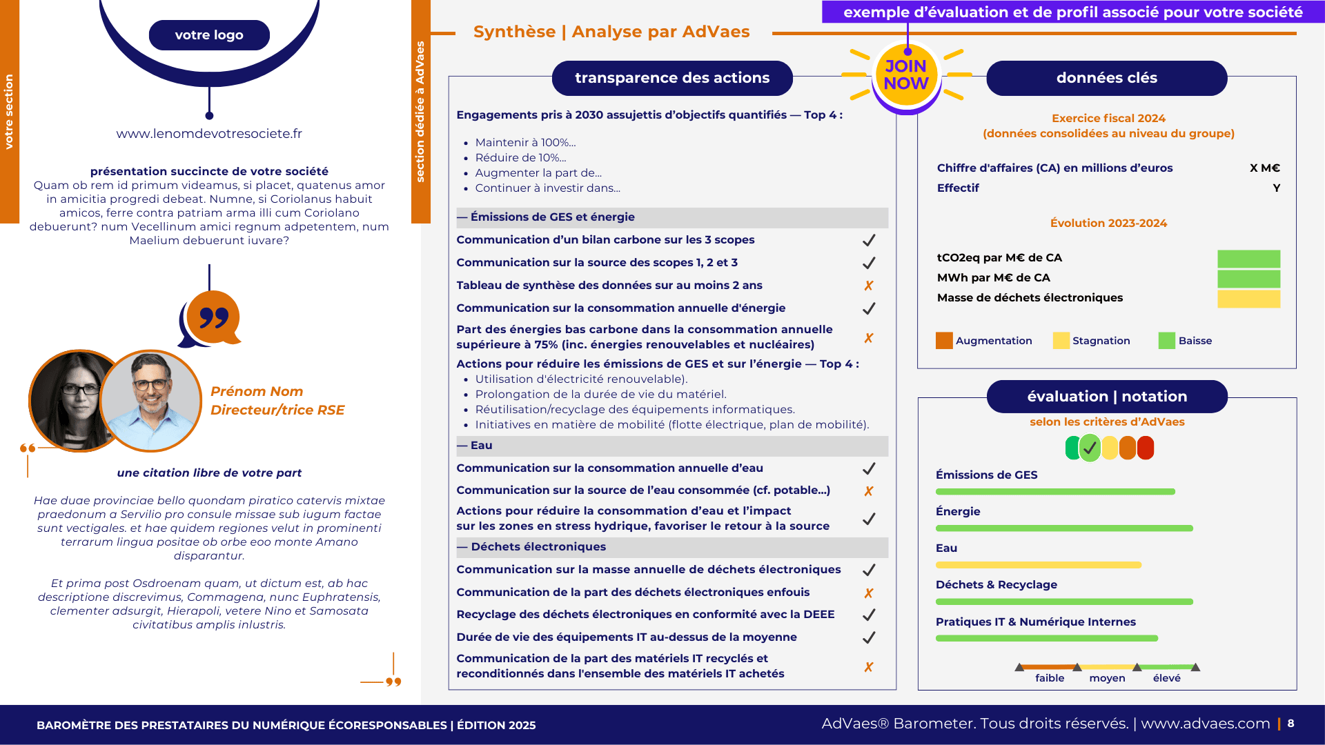 Baromètre des Prestataires du Numérique Écoresponsables d'AdVaes Soutien Financier